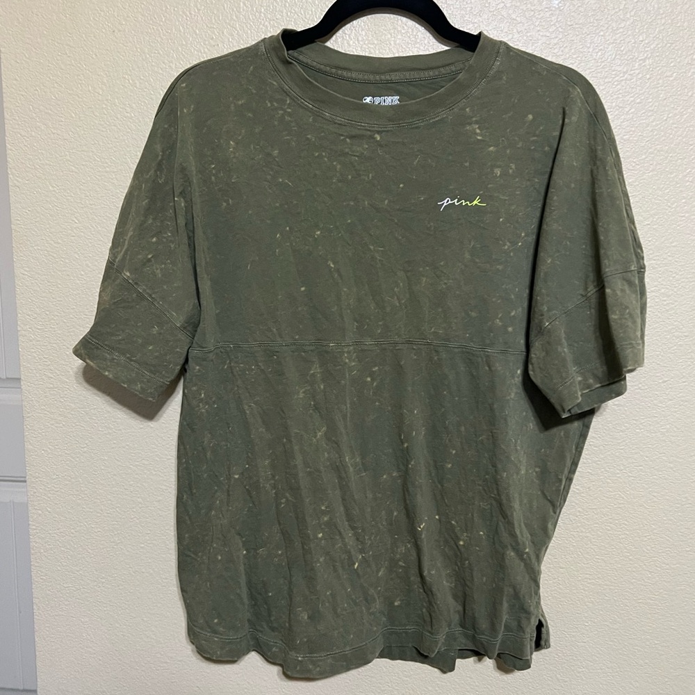 PINK Victoria's Secret Olive Green Women’s Shirt